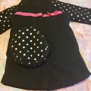 Black jacket with silver polka dots